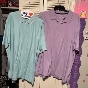 2 croft & Barrow polos 3x -lavender and blue